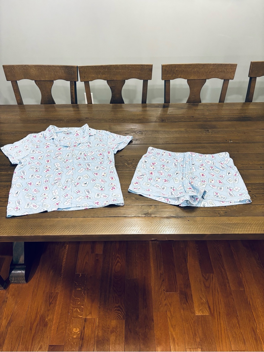 Rae Dunn Mahjong Tile Print Pajama Set